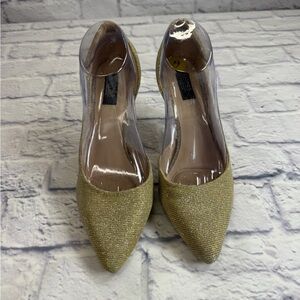Jones New York Signature “Beatrix” Gold Shimmer Heels. Size 9. Formal. Wedding.